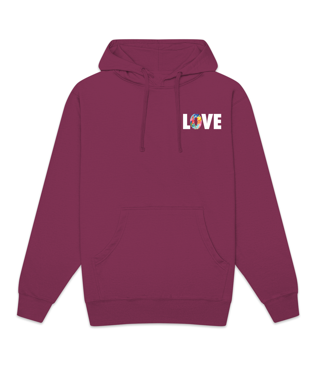 Smiley Face Hoodie - Maroon