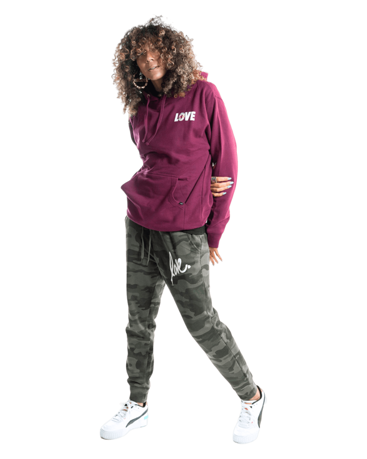 Smiley Face Hoodie - Maroon