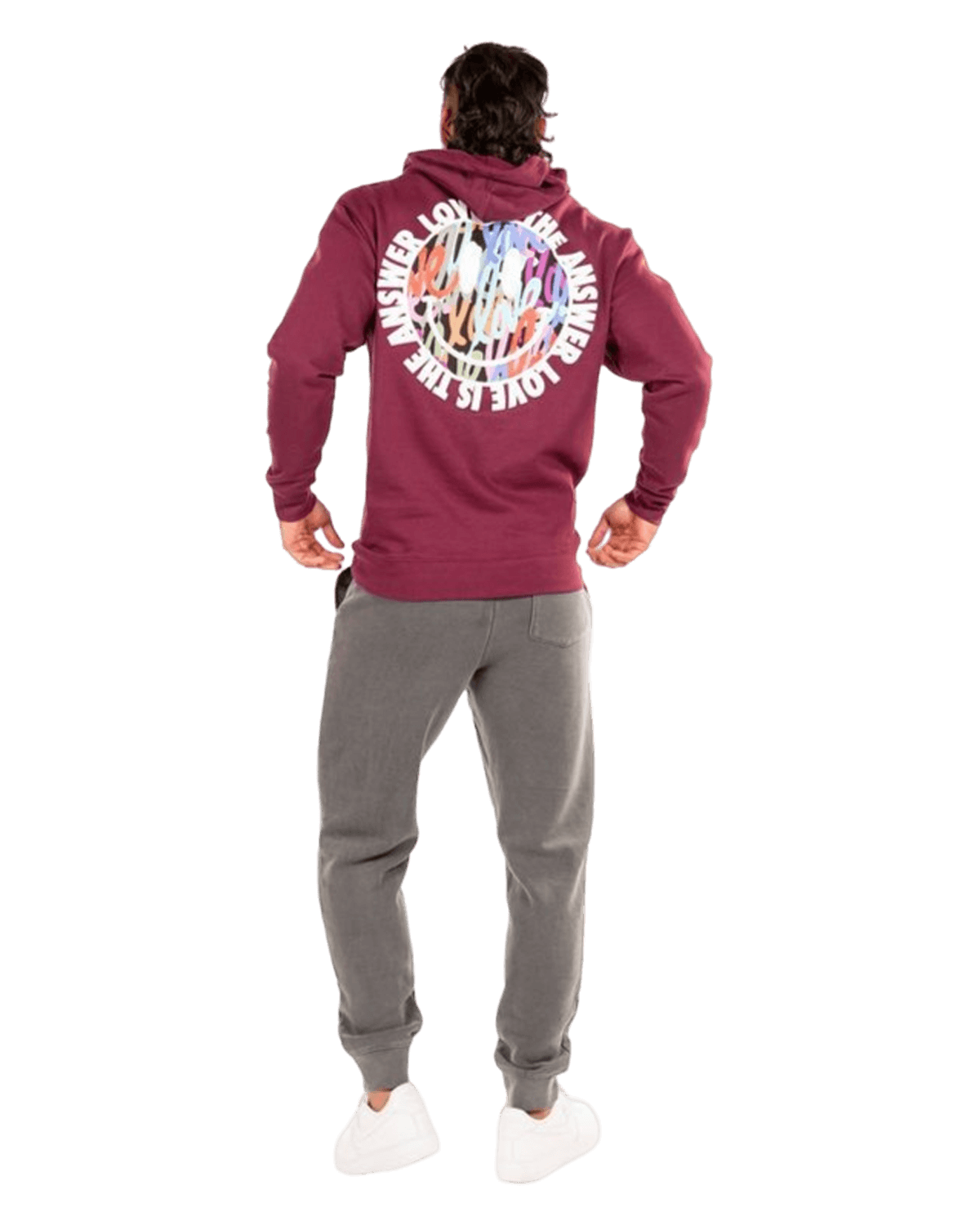 Smiley Face Hoodie - Maroon