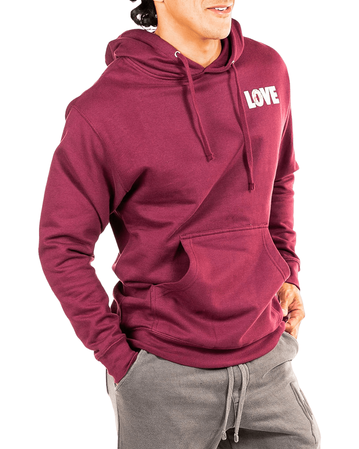 Smiley Face Hoodie - Maroon