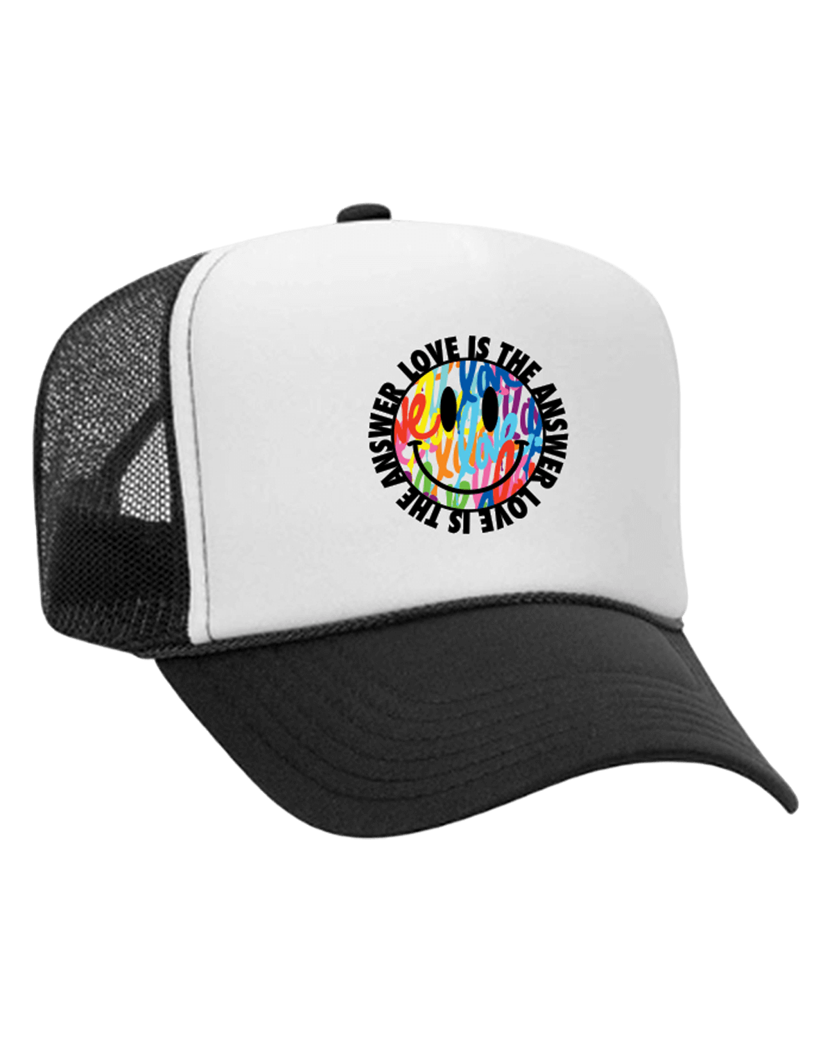Smiley Face Trucker - Black