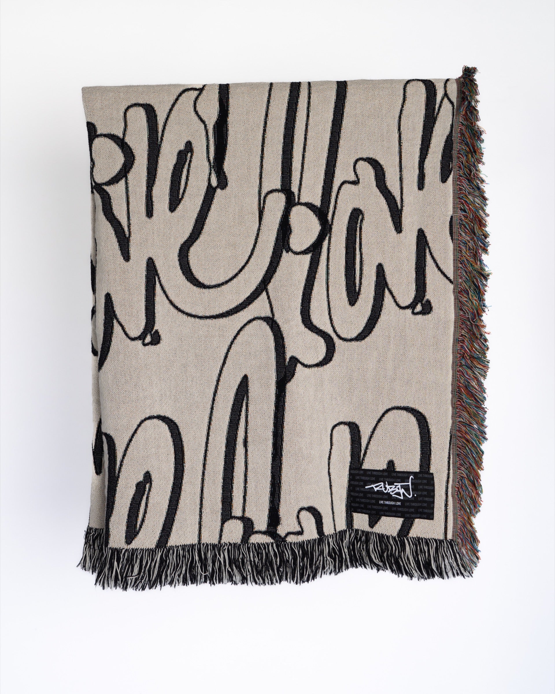 Woven Love Blanket - Black & White