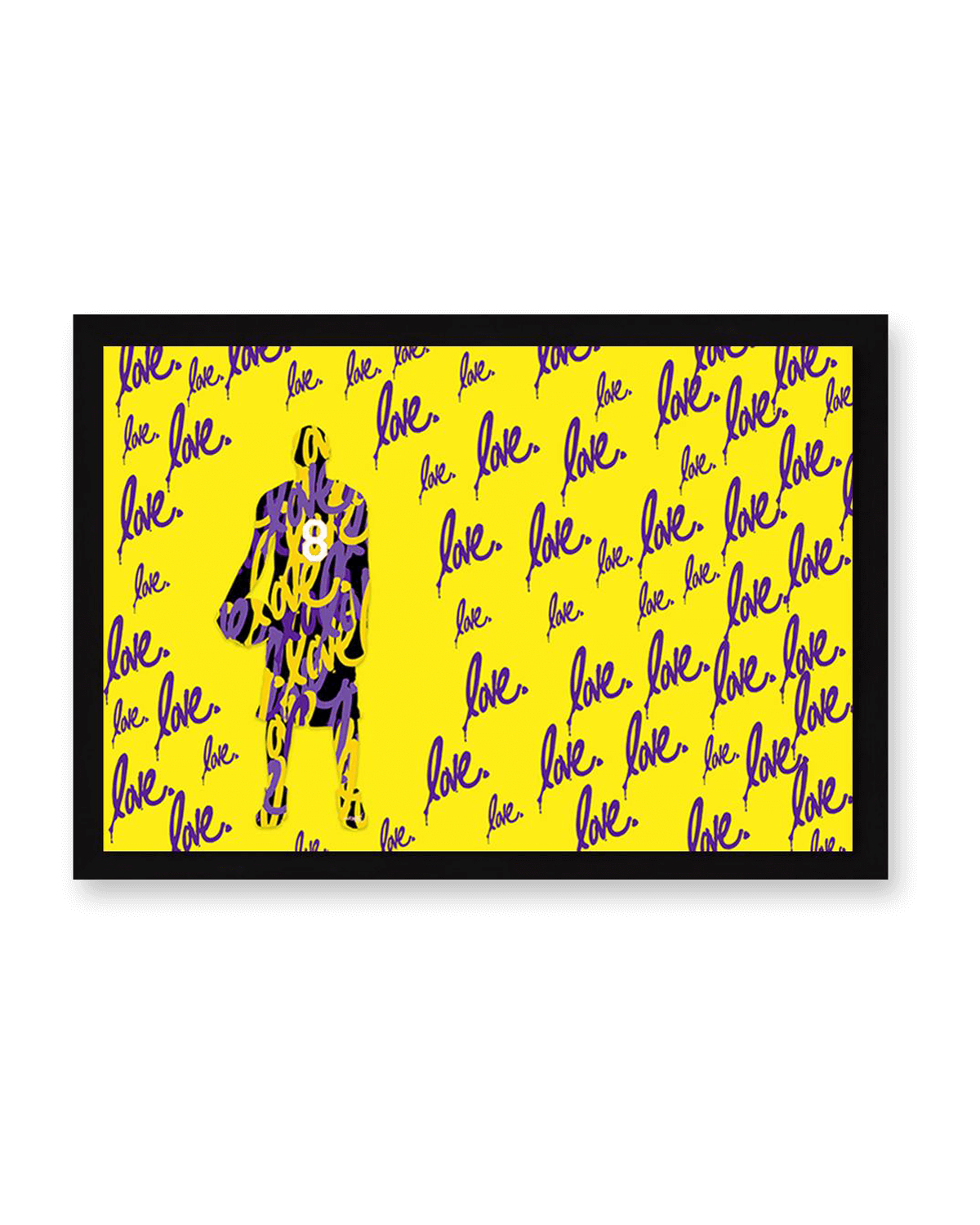 'Kobe Bryant 24' Print (Yellow)