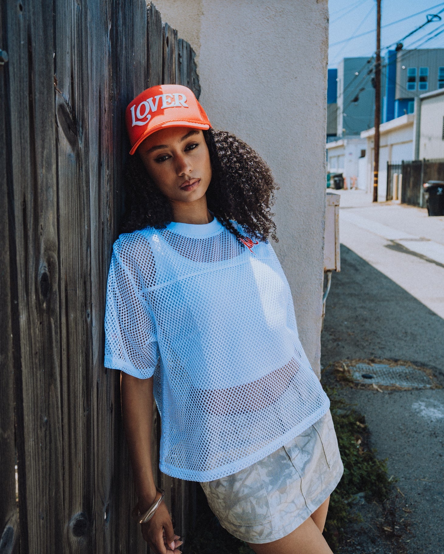 Mesh Cropped Shirt