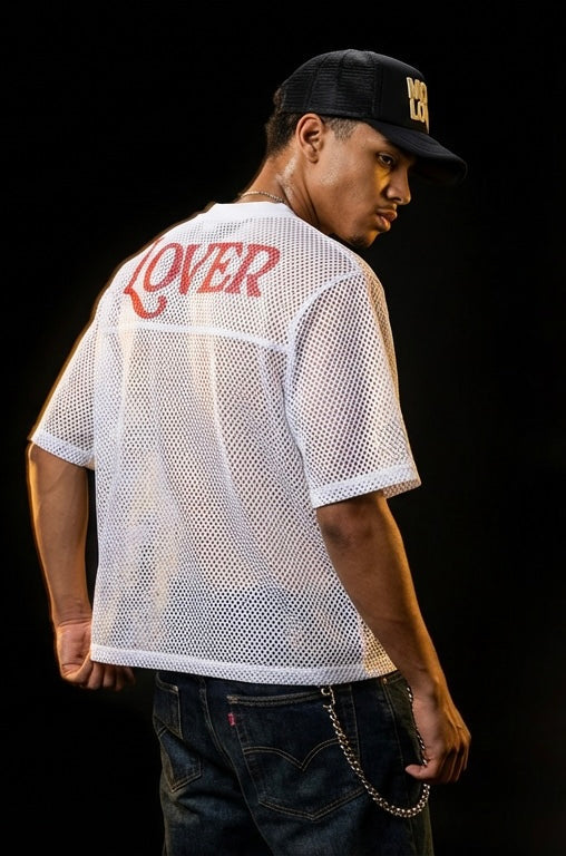 The Lover Mesh Box Jersey | White