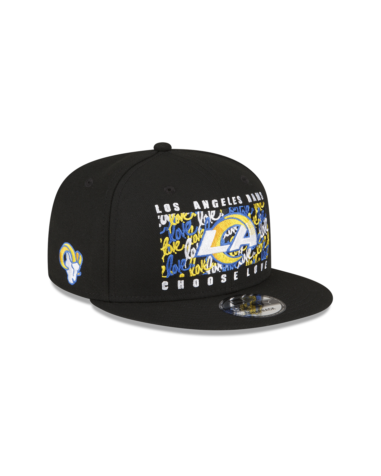 Ruben Rojas x Los Angeles Rams Black 9FIFTY Snapbacks