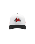 Ruben ROjas White and black cap with 'Love Racing' design on a white background