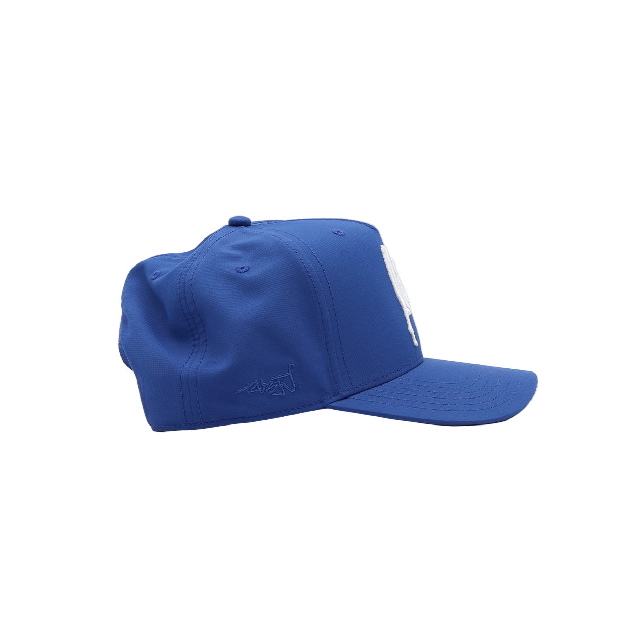 Blue baseball cap on a white background