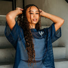 The Lover Crop Jersey | Navy