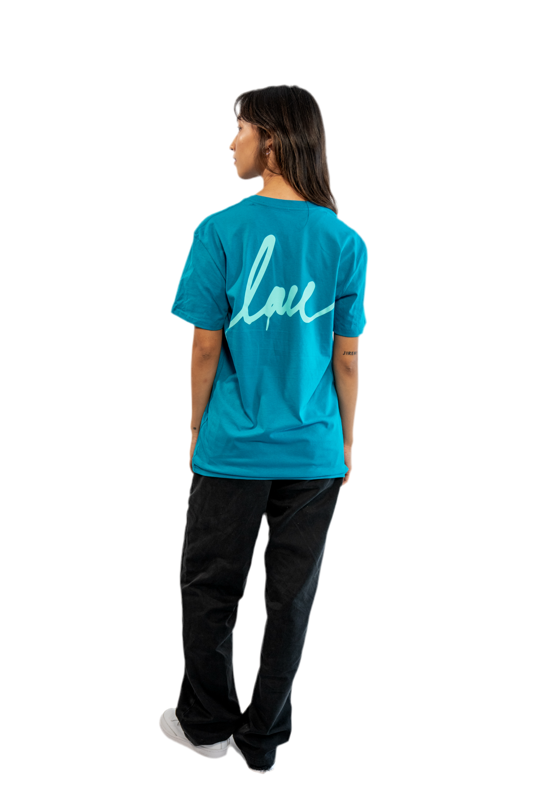 Love Script T-shirt (Turquoise)
