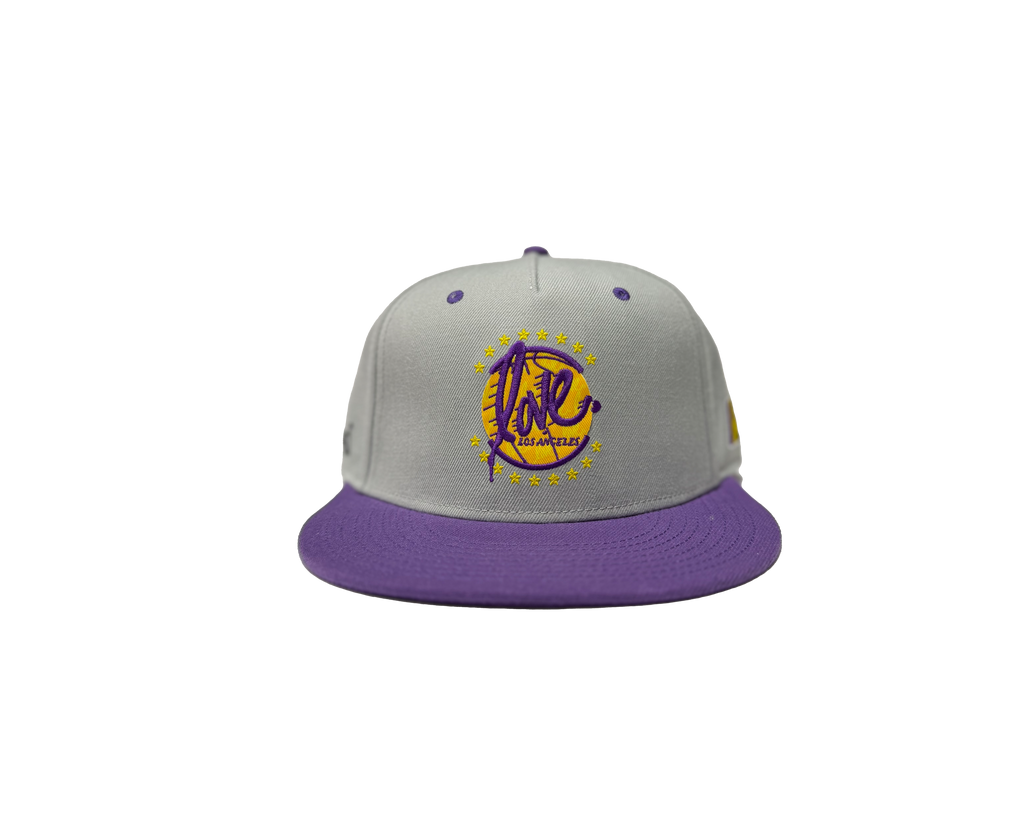 Lakers Love Snapback | Grey/Purple