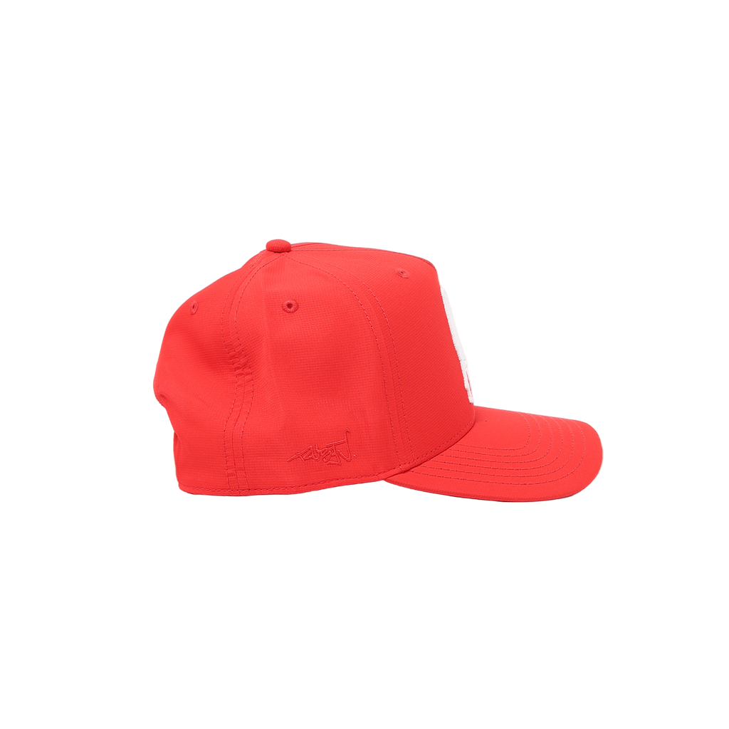 Red cap on a white background