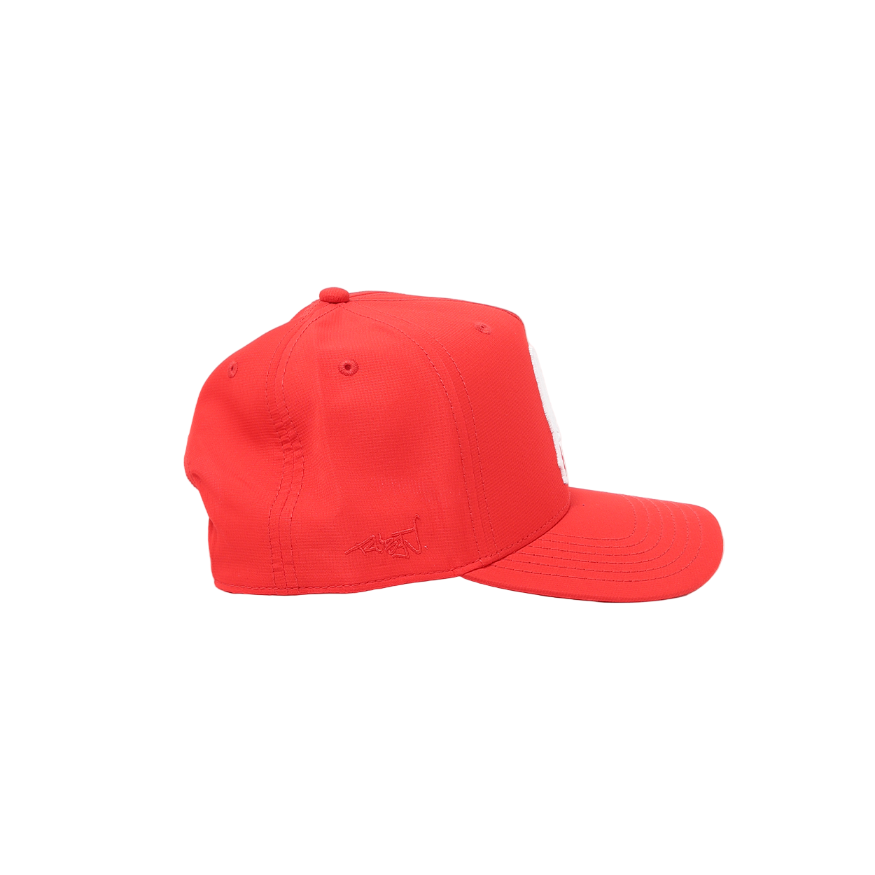 Red cap on a white background