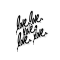 Black Signature Love Sticker Pack