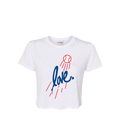 Love Los Angeles Dodgers Game Day Cropped Baseball Tee