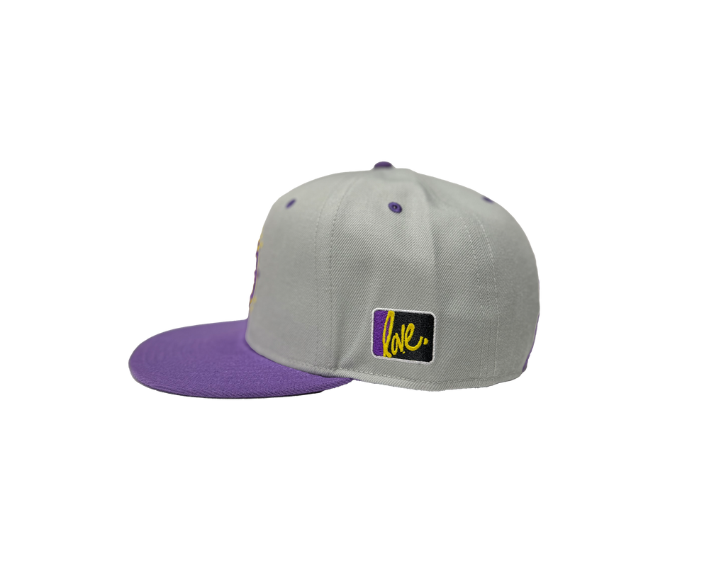 Lakers Love Snapback | Grey/Purple