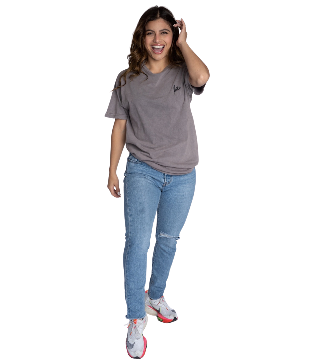 Love Vintage Tee - Faded Zinc