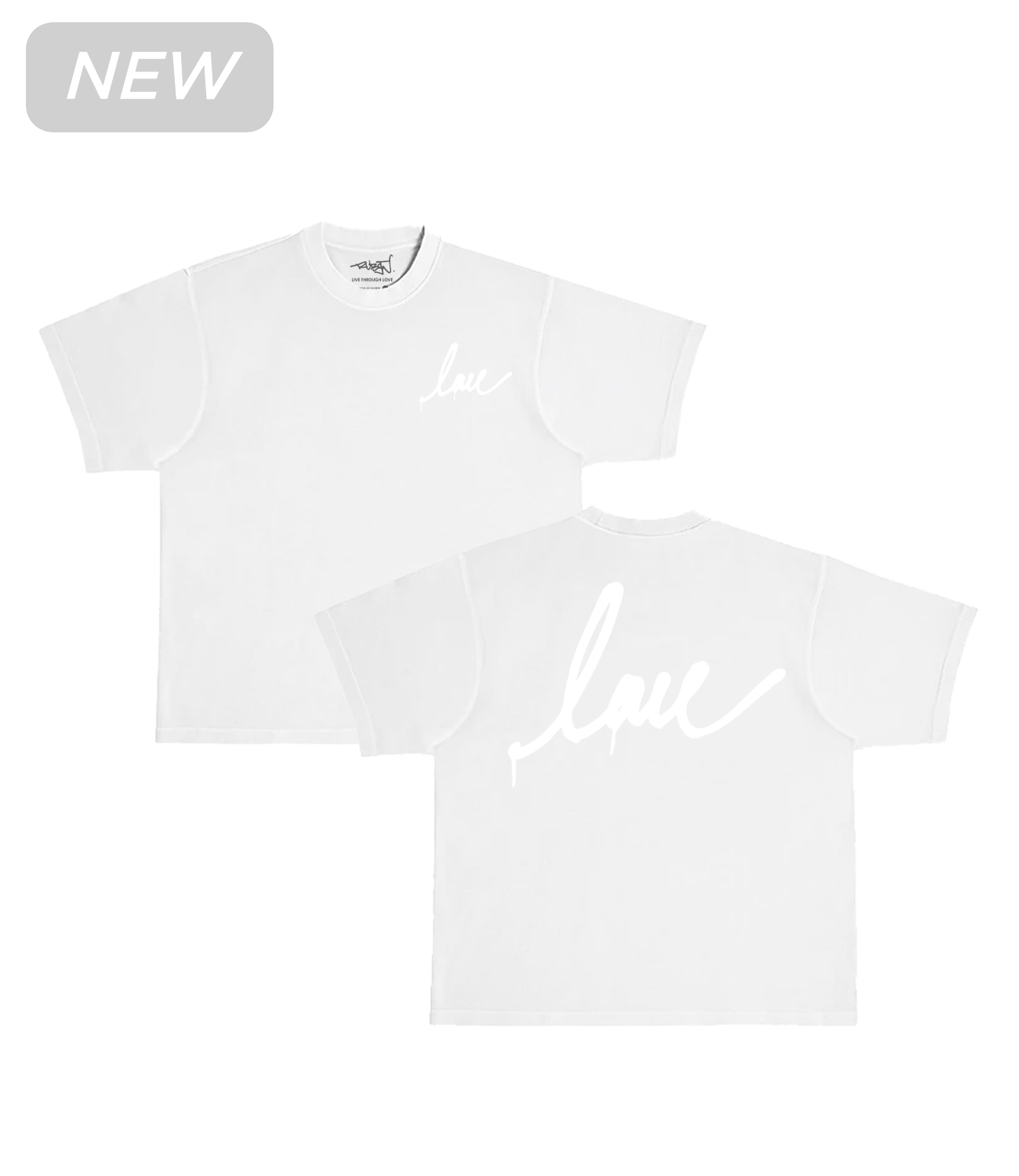 Love Script T-shirt (Double White)
