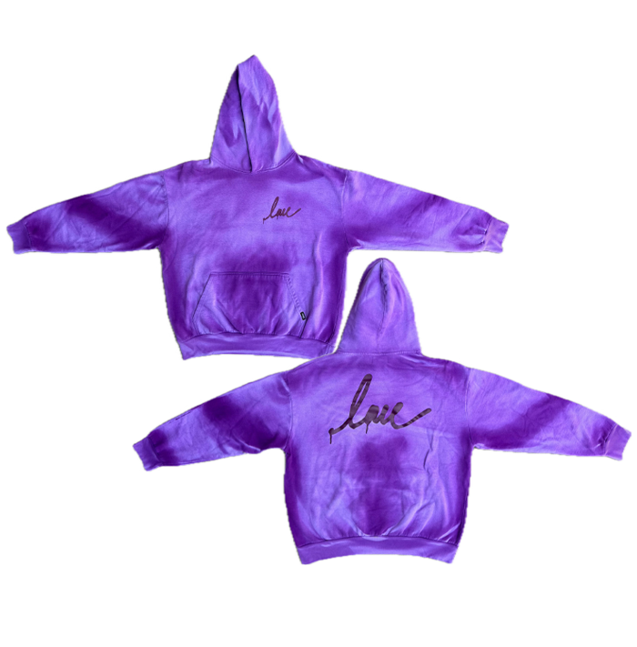 Spray Paint Hoodie (Morado Sunset)