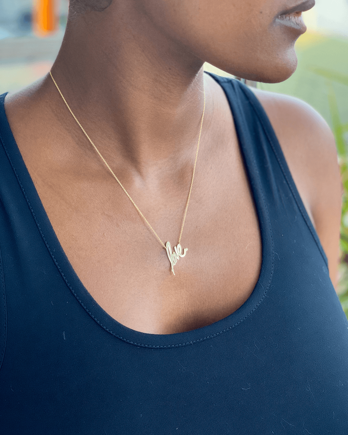 14k Gold Signature Love Necklace