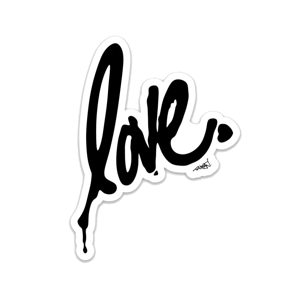 Black Signature Love Sticker