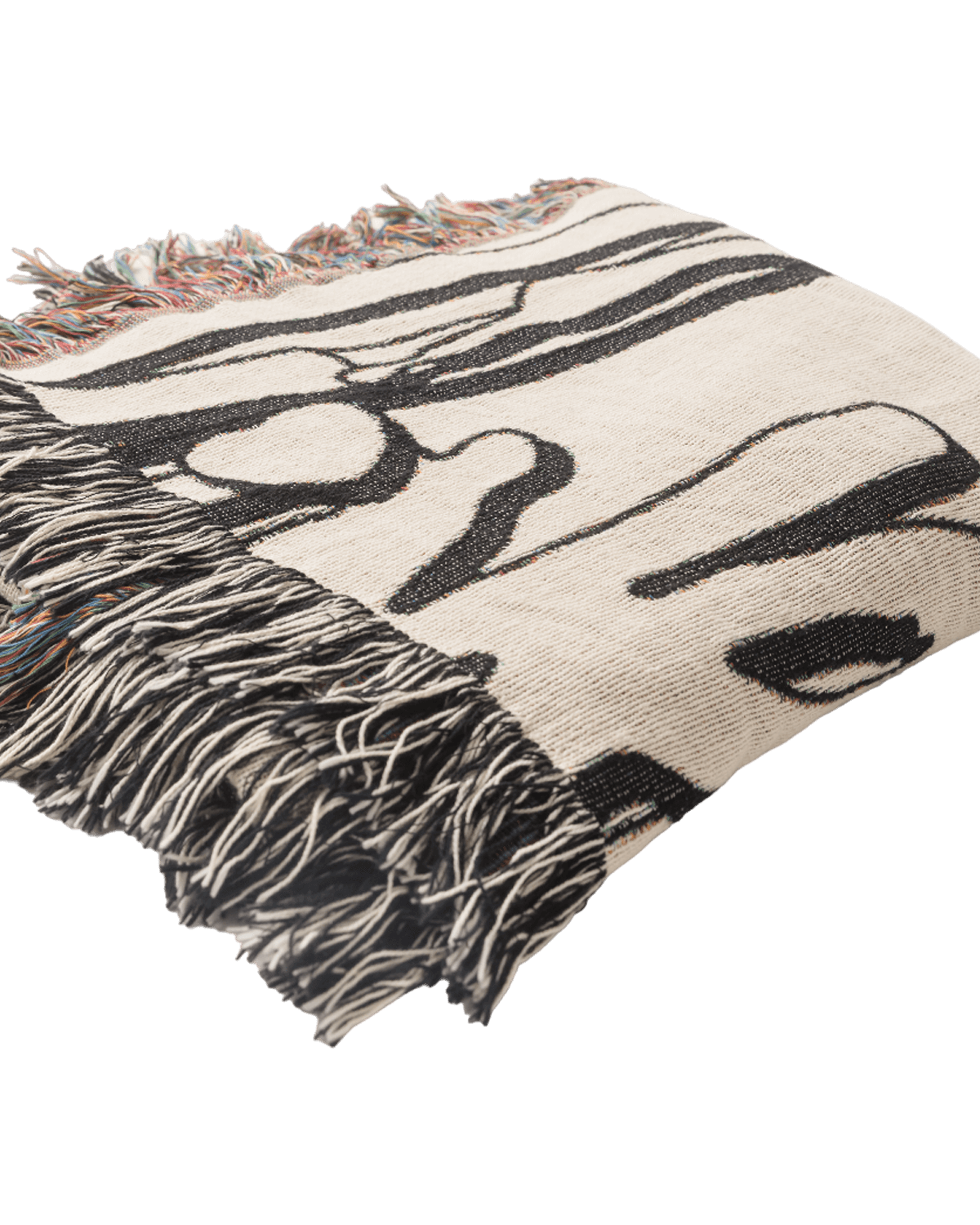 Woven Love Blanket - Black & White
