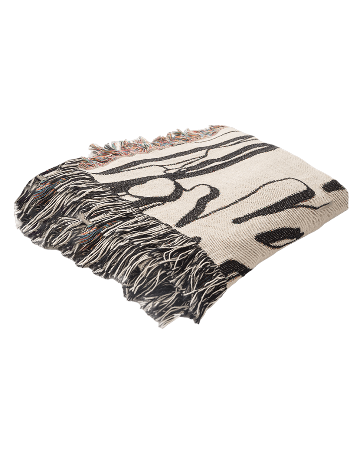 Woven Love Blanket - Black & White