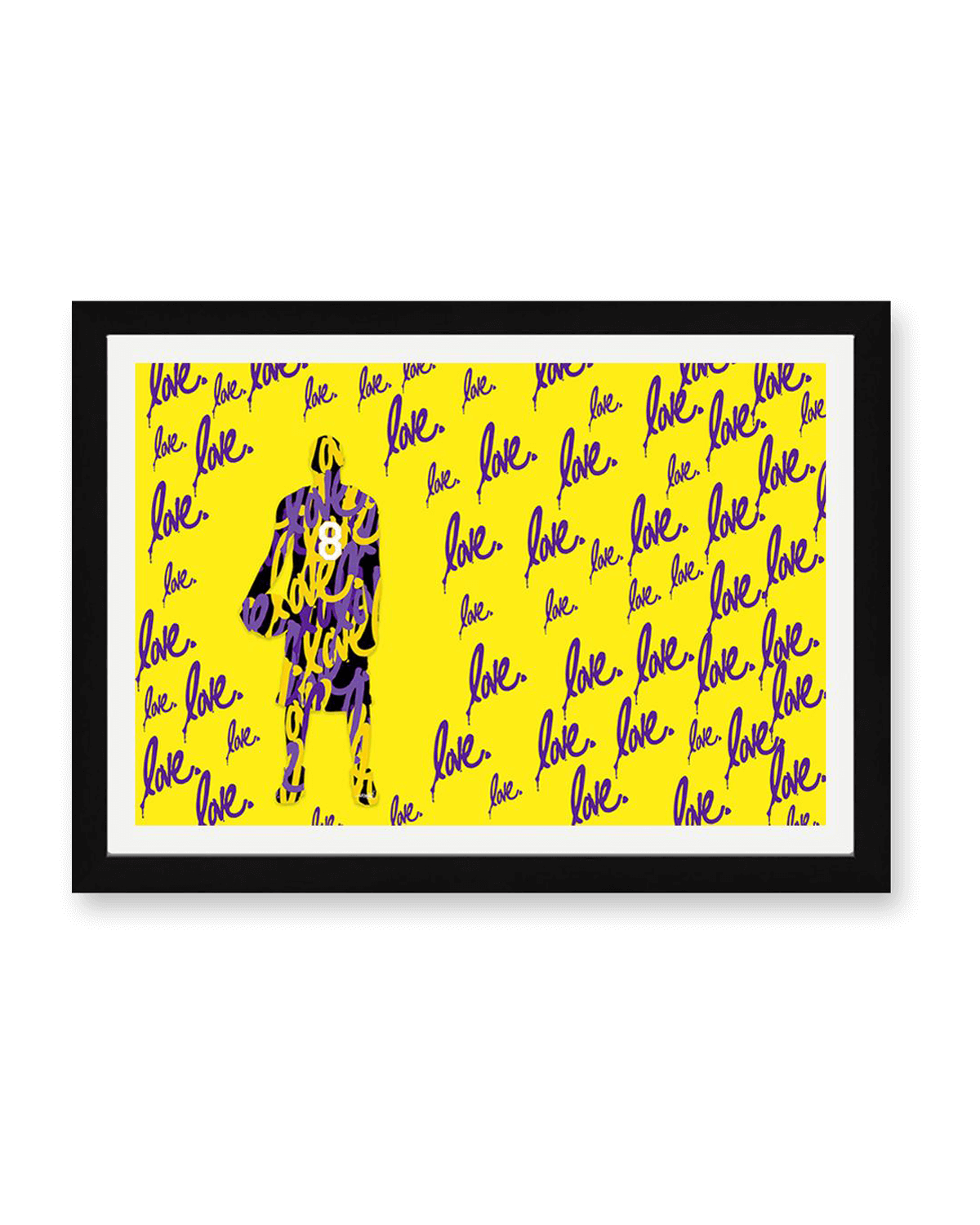 'Kobe Bryant 24' Print (Yellow)